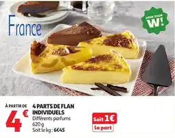 Auchan Supermarché MON JOUR W! 4 PARTS DE FLAN INDIVIDUELS offre