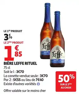 Auchan Supermarché Leffe Bière Rituel offre