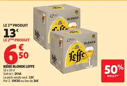Auchan Supermarché Leffe Bière blonde offre