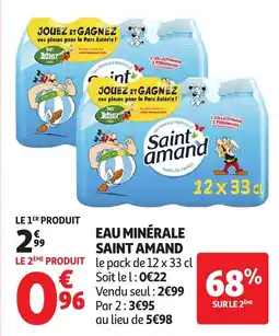 Auchan Supermarché Saint amand EAU MINÉRALE offre