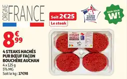 Auchan Supermarché Auchan 4 Steaks Hachés offre