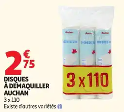 Auchan Supermarché Auchan Disques à démaquiller offre