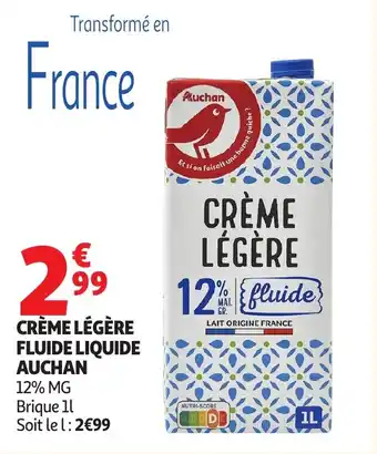 Auchan Crème légère
