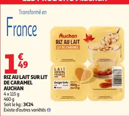 Auchan Supermarché Auchan Riz au lait sur lit de caramel offre