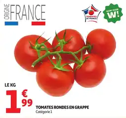 Auchan Supermarché TOMATES RONDES EN GRAPPE offre