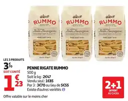 Auchan Supermarché RUMMO PENNE RIGATE offre