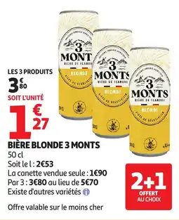 Auchan Supermarché 3 MONTs BIÈRE BLONDE offre