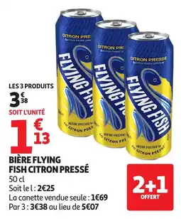 Auchan Supermarché Flying Fish Bière Citron Pressé offre