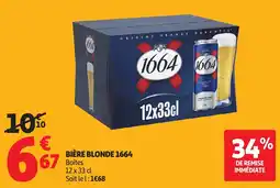 Auchan Supermarché 1664 BIÈRE BLONDE offre