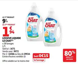 Auchan Supermarché LE CHAT LESSIVE LIQUIDE offre