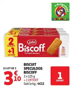Auchan Supermarché Biscoff Biscuit speculoos offre