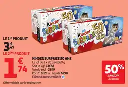 Auchan Supermarché Kinder Surprise 50 Ans offre