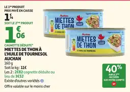 Auchan Supermarché Auchan Miettes de thon offre