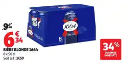 Auchan Supermarché 1664 Bière blonde offre