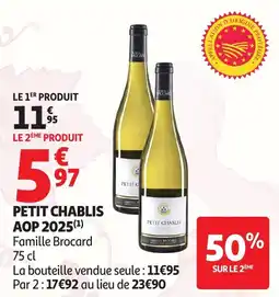 Auchan Supermarché Famille Brocard PETIT CHABLIS offre