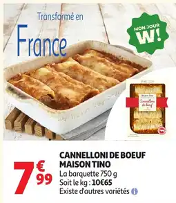 Auchan Supermarché MAISON TINO CANNELLONI DE BOEUF offre