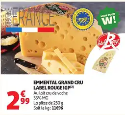 Auchan Supermarché Label Rouge Emmental Grand Cru offre