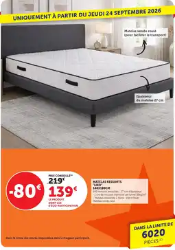 Bi1 Liko matelas ressorts offre