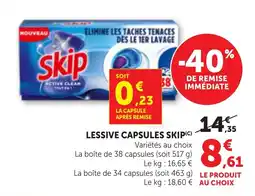 Bi1 Skip Lessive capsules offre