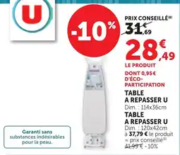 Bi1 U Table à repasser offre