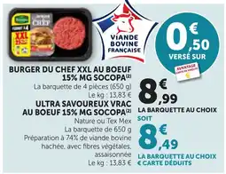 Bi1 Socopa Burger du Chef offre