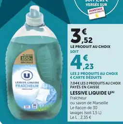 Bi1 U Lessive liquide Fraîcheur offre