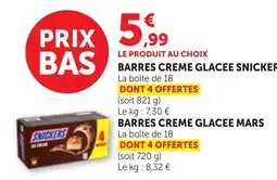 Bi1 SNICKERS BARRES CREME GLACEE offre