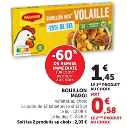 Bi1 Maggi Bouillon Kub Volaille offre