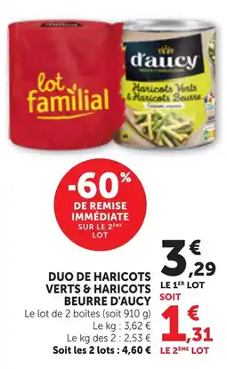 Bi1 d'aucy Haricots Verts & Haricots Beurre offre