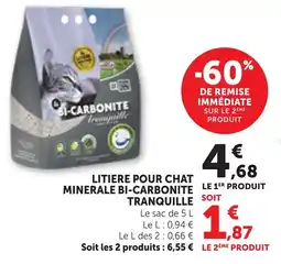 Bi1 BI-CARBONITE Litière pour chat offre