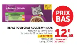 Bi1 Whiskas Repas pour chat adulte offre