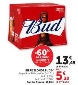 Bi1 Bud Biere blonde offre