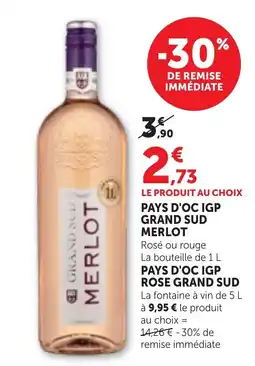 Bi1 GRAND SUD MERLOT offre
