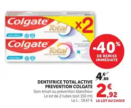 Bi1 Colgate Dentifrice Total Active Prevention offre