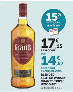 Bi1 Grant's Triple Wood offre