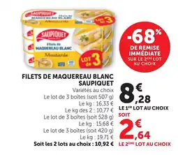 Bi1 SAUPIQUET Filets de Maquereau Blanc offre