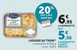 Bi1 Briau Lasagne au thon offre