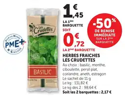 Bi1 Les Crudettes Herbes fraiches offre