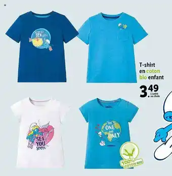 Lidl T-shirt En Coton Bio Enfant offre