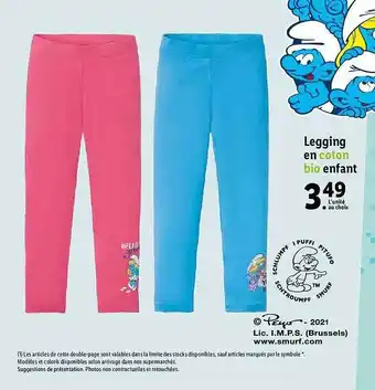 Lidl Legging En Coton Bio Enfant offre