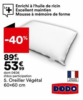BUT Oreiller végétal offre
