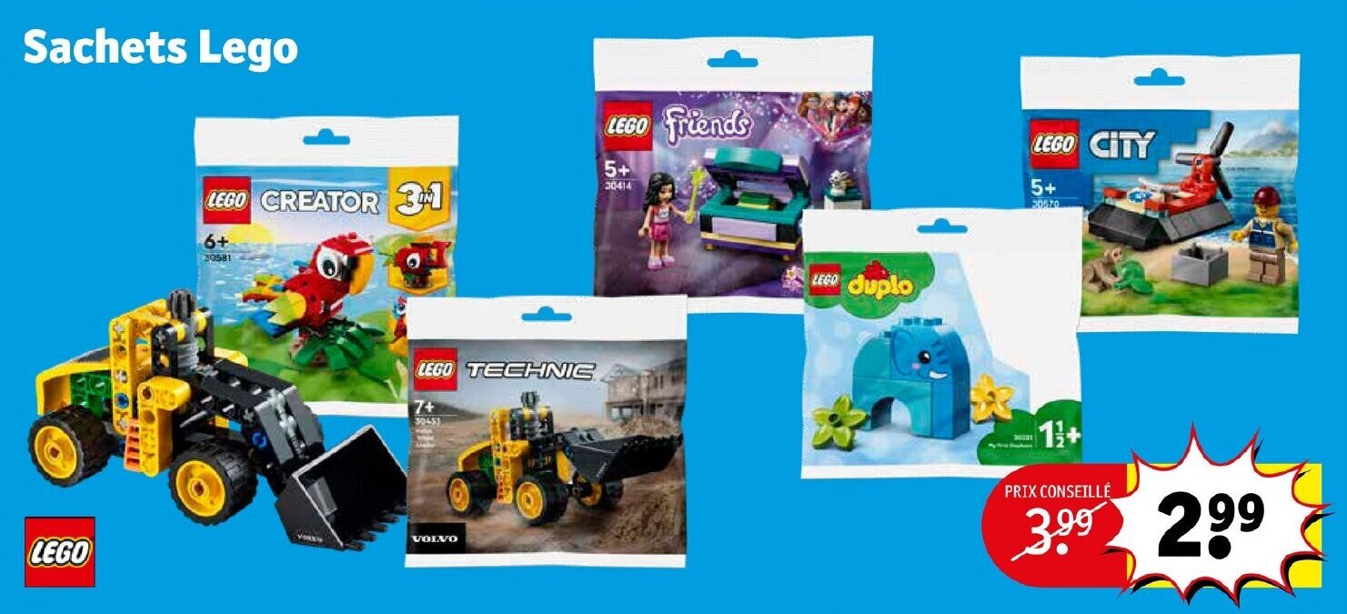 Promo Sachets lego chez Kruidvat
