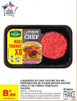 Intermarché Hyper Socopa Burger du Chef offre