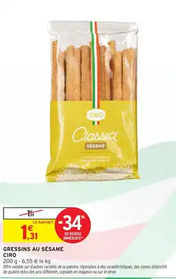 Intermarché Hyper CIRO Gressins au sésame offre