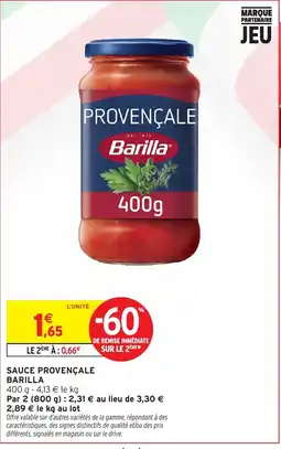 Intermarché Hyper Barilla Sauce Provençale offre