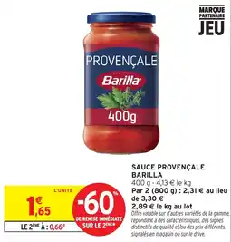 Intermarché Express Barilla Sauce Provençale offre