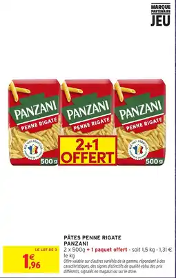 Intermarché Express PANZANI PÂTES PENNE RIGATE offre