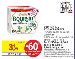 Intermarché Hyper Boursin Ail & Fines Herbes offre