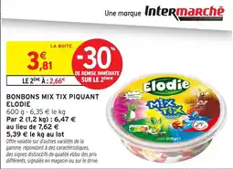 Intermarché Hyper Elodie Bonbons Mix Tix Piquant offre