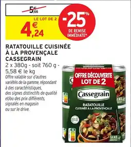Intermarché Hyper Cassegrain Ratatouille cuisinée à la provençale offre